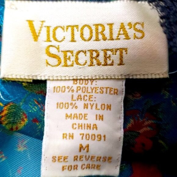 Vintage Victoria's Secret Sheer Lace Edge Teddi Babydoll Top Floral Accent M - Picture 6 of 6